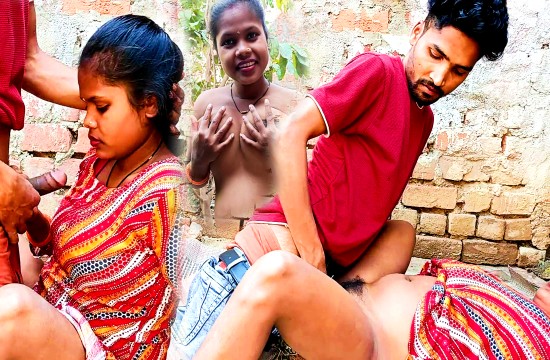 Indian Desi Village Hot Girl Called Her Boyfriend and Fucked Her in the Open behind the House